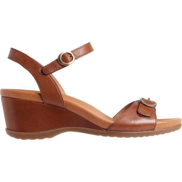 NEW Dansko Arielle Wedge Sandals - Leather For Women in tan 253 - Picture 5 of 7